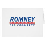ROMNEY PARA el PRESIDENTE (azul) Tarjeta