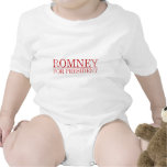 ROMNEY PARA el PRESIDENTE (rojo) Trajes De Bebé