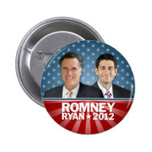 Romney Ryan - Jugate con las barras y estrellas Pin