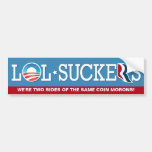 Romney y Obama - dos lados de la misma moneda Pegatina De Parachoque