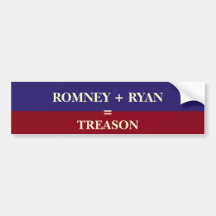 ROMNEY Y RYAN PEGATINA DE PARACHOQUE