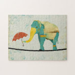 Rompecabezas agraciado de oro del elefante puzzles