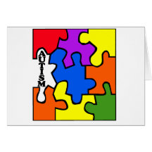 Rompecabezas del autismo tarjetón
