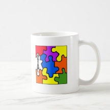 Rompecabezas del autismo taza de café
