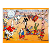 Rompecabezas del circo - postal