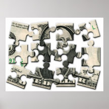 Rompecabezas del dólar impresiones