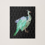 Rompecabezas negro del pavo real puzzles