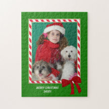 Rompecabezas personalizado de la foto del navidad