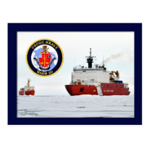 Rompehielos HEALY, mar de Beaufort, Alaska de USCG Tarjeta Postal