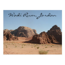 ron Jordania del lecho de un río seco Postal