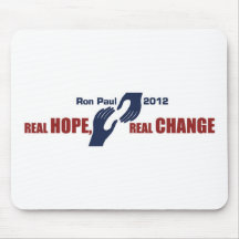 Ron Paul 2012: Esperanza real, cambio real Tapetes De Ratones