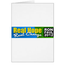 Ron Paul 2012: Esperanza real, cambio real Tarjeta