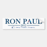 Ron Paul 2012 - Libertad * libertad * prosperidad Pegatina De Parachoque