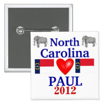 Ron Paul Carolina del Norte 2012 Pin