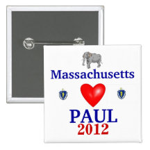 Ron Paul Massachusetts 2012 Pins
