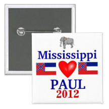 Ron Paul Mississippi 2012 Pin