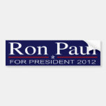 Ron Paul para el presidente 2012 Pegatina De Parachoque