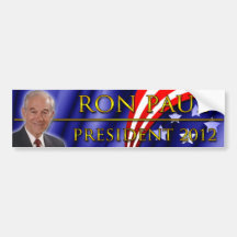 Ron Paul para el presidente 2012 Pegatina De Parachoque