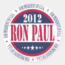 Ron Paul para el presidente Etiquetas Redondas