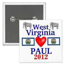 Ron Paul Virginia Occidental 2012 Pin