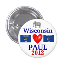 Ron Paul Wisconsin 2012 Pin