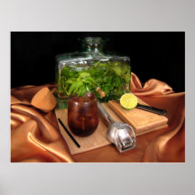 Ron y cola de la menta poster