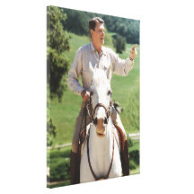 Ronald Reagan monta "El Alamein" (el árabe gris) Lona Envuelta Para Galerías