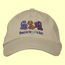 Ronroneo en corazón gorras bordados