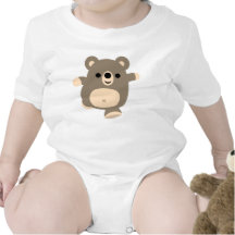 Ropa corriente linda del bebé del oso del dibujo a trajes de bebé