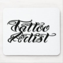 Ropa de la marca del artista del tatuaje tapete de raton