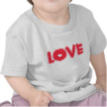 Ropa del bebé del amor camiseta