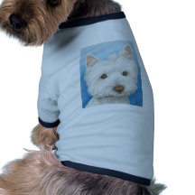 Ropa del mascota del perro de Westie Camiseta De Perro