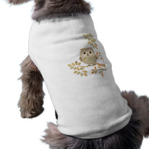 Ropa musical del mascota del búho del árbol camiseta de mascota