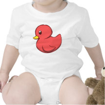 Ropa rosada del bebé del pato camiseta