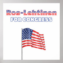 ROS-Lehtinen para la bandera americana patriótica  Posters