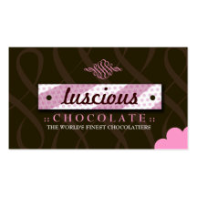 ROSA 311-LUSCIOUS y CHOCOLATE Tarjeta De Visita