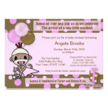 ROSA adorable de la invitación de la fiesta de bie