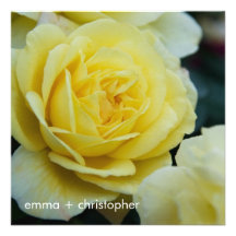 Rosa amarillo DSC3677 Invitación Personalizada