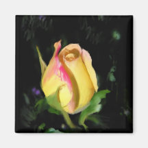 Rosa amarillo - imán