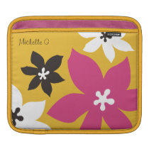 Rosa amarillo personalizado estampado de flores mo fundas ipad
