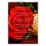 Rosa amarillo rojo usted será mi dama de honor tarjeta