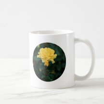 Rosa amarillo tazas