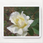 Rosa blanco aerodinámico - productos del arte de C Alfombrilla De Raton
