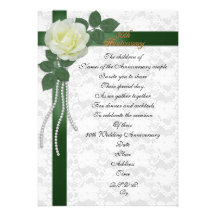 rosa blanco de la 50.a invitación de la fiesta de 