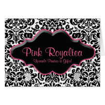Rosa blanco del negro del damasco de la tarjeta de