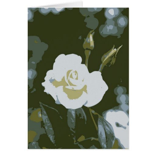 Rosa blanco felicitación
