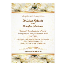 Rosa blanco - invitación del boda