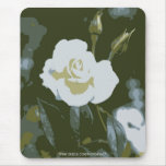 Rosa blanco Mousepad