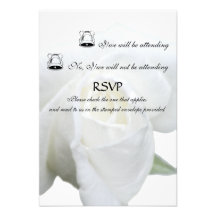 Rosa blanco RSVP formal Invitaciones Personales