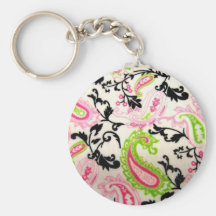 Rosa/cal Paisley Llavero